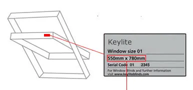 Keylite window identification plate