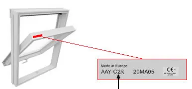 Timlux window identification plate
